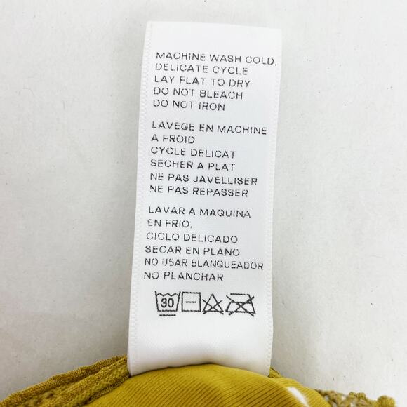 Good American Always Fits Triangle Bikini Top Size 1 Small Green Dirty Olive NWT - Picture 7 of 10